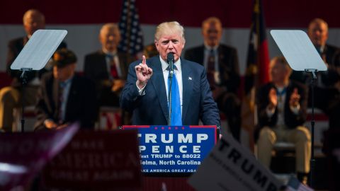 El candidato republicano a la presidencia de Estados Unidos, Donald Trump, durante un acto de campaña.