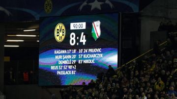 El marcador en Dortmund que queda para la historia.