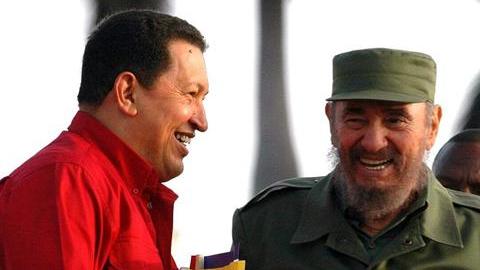 Hugo Chavez, Fidel Castro y Evo Morales