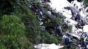 Los restos del avion del Chapecoense