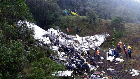 Se estrella avion del Chapecoense