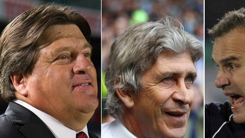 Miguel Herrera, Manuel Pellegrini, Marcelo Bielsa y Bruce Arena