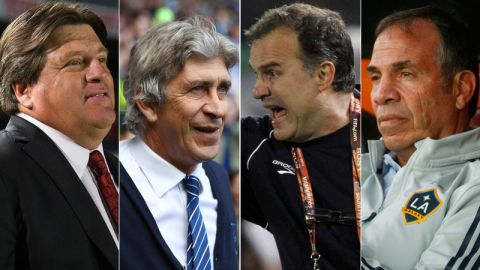 Miguel Herrera, Manuel Pellegrini, Marcelo Bielsa y Bruce Arena