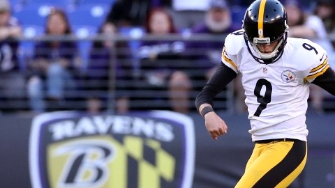 Chris Boswell y su monumental 'oso'  ante los Ravens.