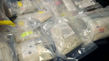 Bolsas de heroína decomisada por las autoridades en Nueva York.