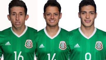 Hector Herrera, Chicharito y Raul Jimenez