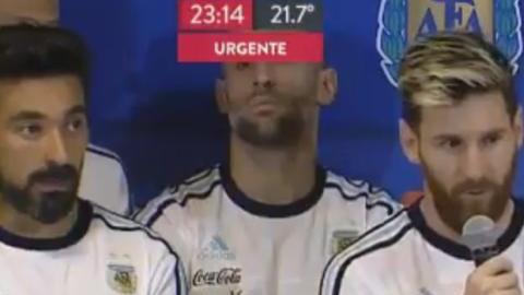Lionel Messi fue el portavoz del corte de comunicación de la albiceleste con los medios.