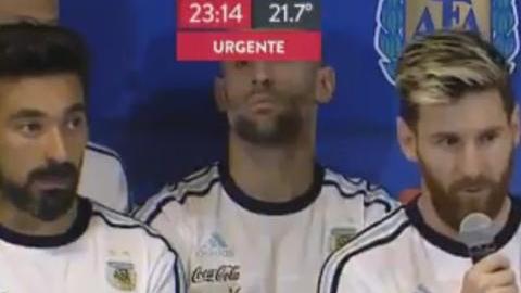Lionel Messi fue el portavoz del corte de comunicación de la albiceleste con los medios.