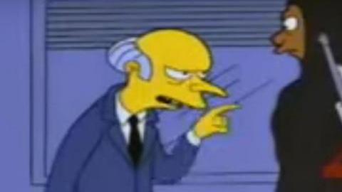 Escena de otro polémico capítulo de Los Simpson.