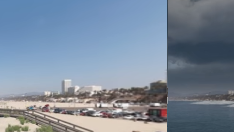 Un antes y supuesto después de cómo afectaría el cambio a nuestra costa de California.