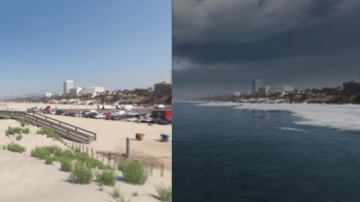 Un antes y supuesto después de cómo afectaría el cambio a nuestra costa de California.