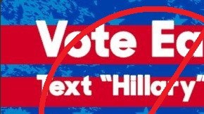 En las elecciones de EEUU no se permite votar por medio de mensaje de texto.