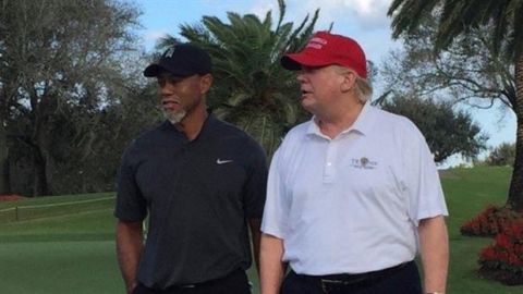 Tiger Woods y Donald Trump
