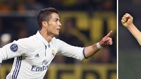 Cristiano Ronaldo y Oribe Peralta