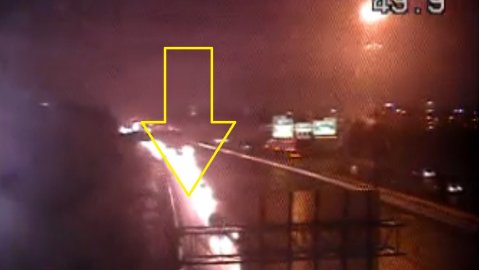La escena del accidente en la carretera I95 cerca de Baltimore.