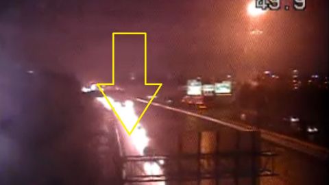 La escena del accidente en la carretera I95 cerca de Baltimore.