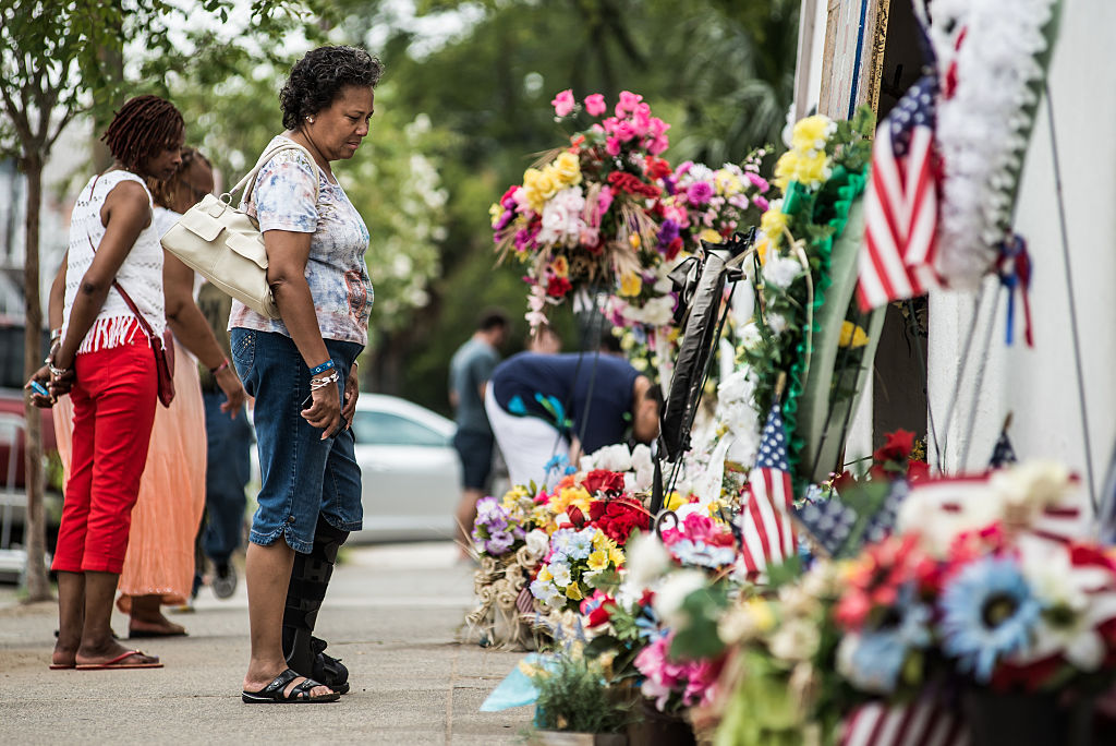 Memorial fuera de la iglesia Emanuel AME el 31 de julio de 2015 en Charleston, Carolina del Sur.