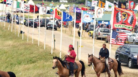 Cientos de manifestantes ocuparon el sitio de construcción en Dakota del Norte.