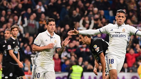 Mariano jugó apenas su tercer encuentro en la liga española, aunque ninguno de titular, y hoy anotó su primer tanto frente al Deportivo.