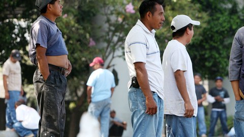 La mayor parte de los jornaleros son latinos e inmigrantes, y casi el 80% busca trabajo de manera informal.