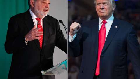 Carlos Slim y Donald Trump.