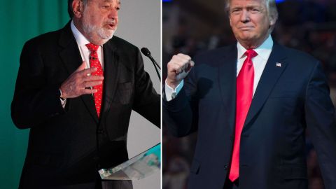 Carlos Slim y Donald Trump.