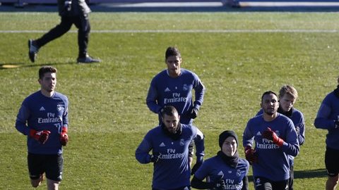 Real Madrid intensifica su entrenamiento de cara a su duelo con el Sevilla en la Copa del Rey.