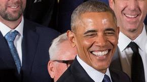 Barack Obama y los Cachorros de Chicago en la Casa Blanca.