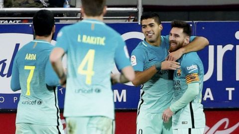 Barcelona tiene la media goleadora de la liga española.