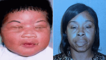 Kamiyah Mobleycuando era un bebé (izq.) y Gloria Williams, la mujer detenida.