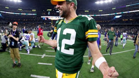 Aaron Rodgers, QB de los Green Bay Packers.