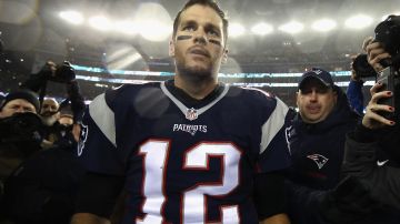 Tom Brady tras vencer a los Steelers para encaminarse al Super Bowl.