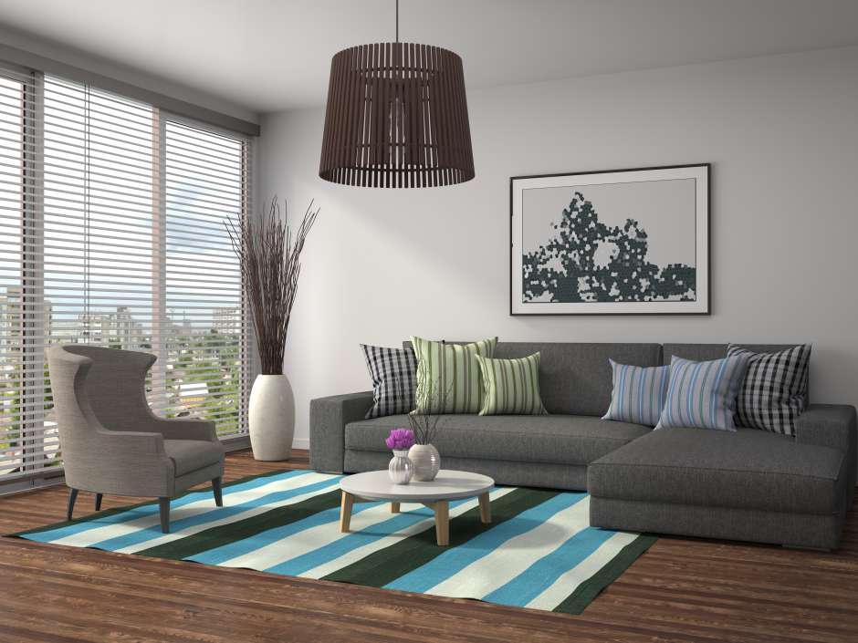 Las alfombras se usan para agrupar los muebles y darle una dirección a su ubicación en cada espacio.