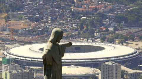 El legendario estadio Maracaná en Río de Janeiro fue presa de la delincuencia.