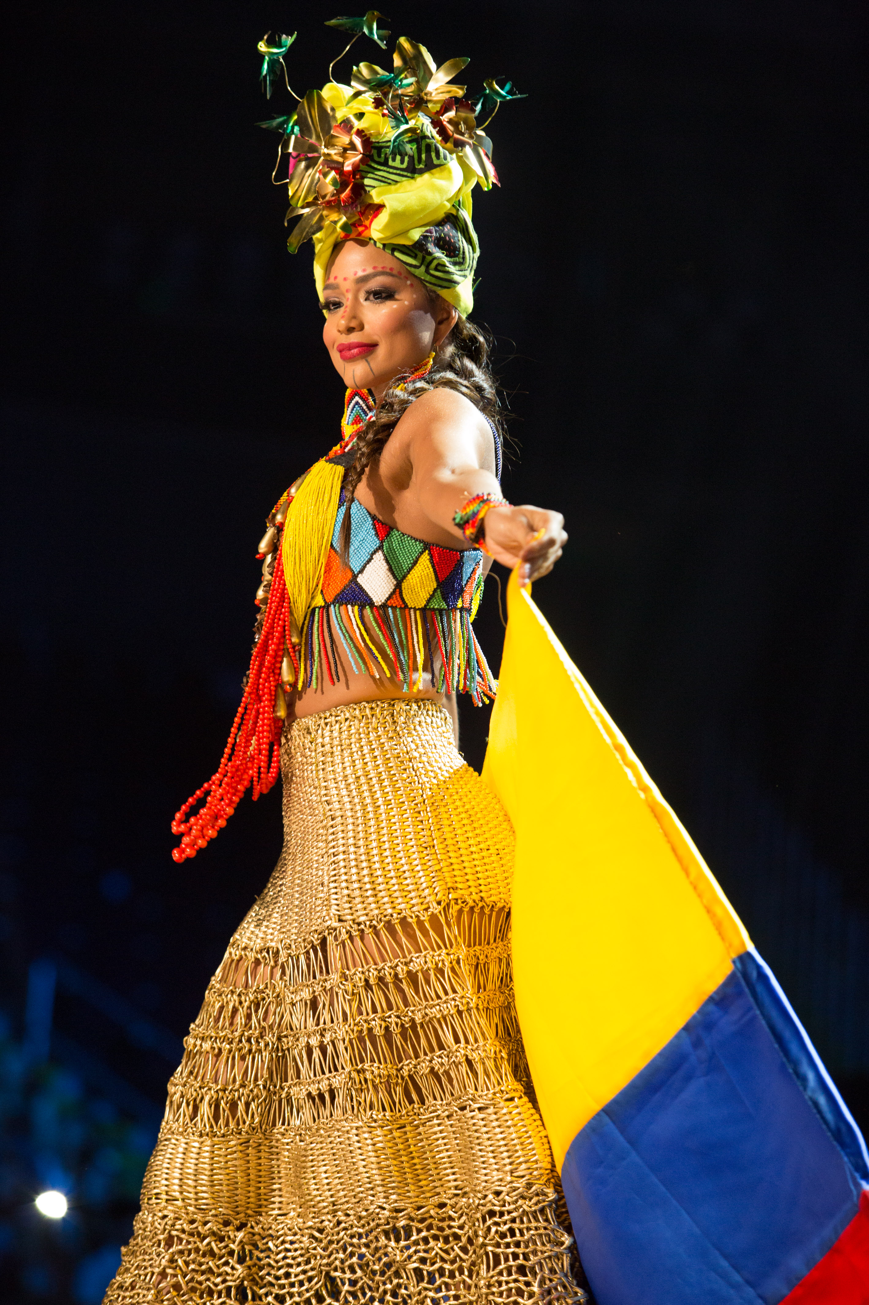 Andrea Tovar, Miss Colombia 2016 debuts her National Costume on stage at the Mall of Asia Arena on Thursday, January 25, 2017. The contestants have been touring, filming, rehearsing and preparing to compete for the Miss Universe crown in the Philippines. Tune in to the FOX telecast at 7:00 PM ET live/PT tape-delayed on Sunday, January 29, live from the Philippines to see who will become Miss Universe. HO/The Miss Universe Organization