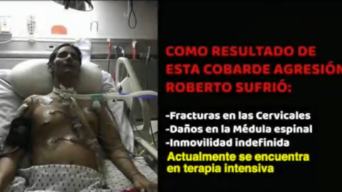 Hombre golpeado