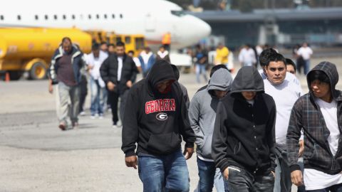 Deported Guatemalan Immigrants Arrive On ICE Flight from U.S