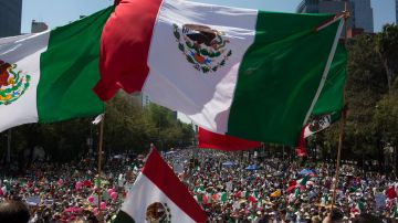 Protestors Rally Against Trump Administration In Mexico City