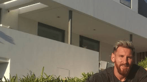 La familia Messi en casa.