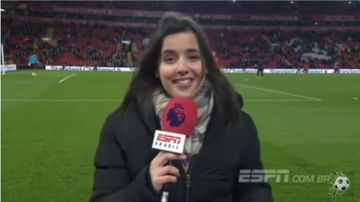 Natalie Gedra, reportera brasileña de ESPN.