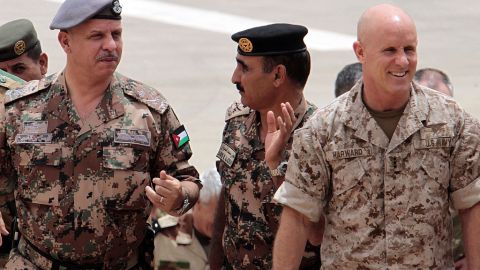 Jordan's Prince Faisal (L), Army's head