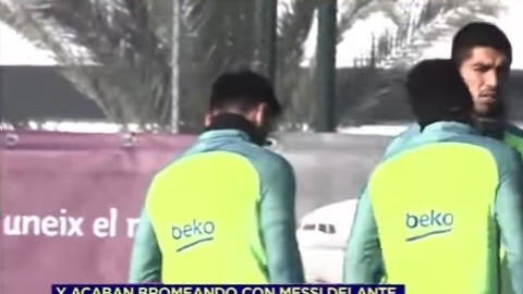 Cámaras captan a Suárez y a Neymar discutiendo