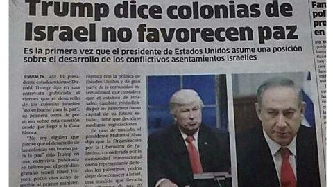 El Nacional ilustró una noticia con una foto del actor Alec Baldwin en vez de la del presidente Trump.