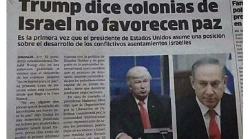 El Nacional ilustró una noticia con una foto del actor Alec Baldwin en vez de la del presidente Trump.