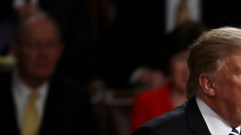 Trump durante su discurso ante el Congreso.