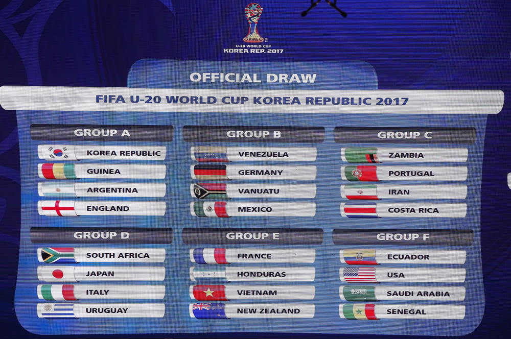 Así quedaron conformados los seis grupos de la Copa Mundial sub-20 de la FIFA.