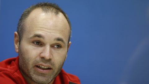 Andrés Iniesta, mediocampista español del Barcelona.