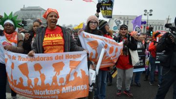 Miembros de la organización Domestic Workers han participado en varias protestas contra el presidente Trump y sus políticas antimigratorias.