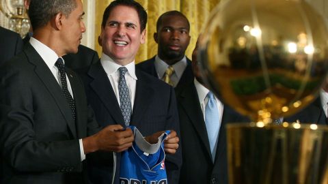 Imagen de archivo de Barack Obama y el dueño de Dallas Maverick, Mark Cuban