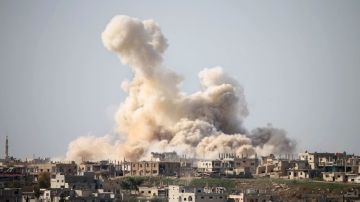 Bombardeos en la provincia Daraa, Siria.
